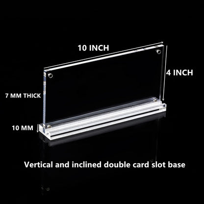 2 Pack of Acrylic Business License Frame for 4x9 Business License Certificate Desk/Table Top Display,Clear Certificate Holder Panoramic Photograph Picture Frame,4x10 Inch