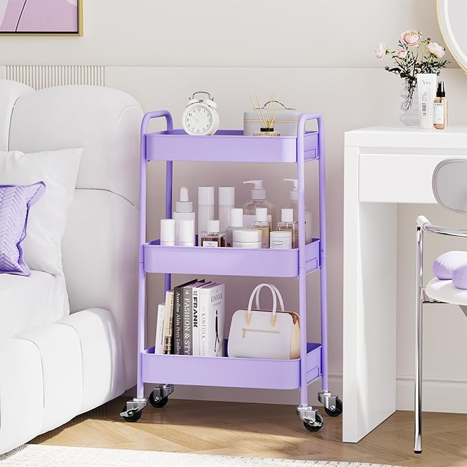 TOOLF 3-Tier Metal Rolling Cart - Image 7