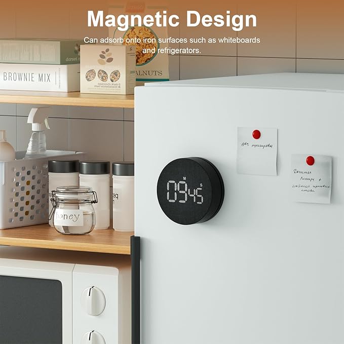 AVINIA Desk Timer for Productivity Magnetic Digital Kitchen Timer Rechargeable - Image 4