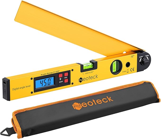 Neoteck 225° 16 inch Digital Angle Finder Aluminum Protractor by Neoteck