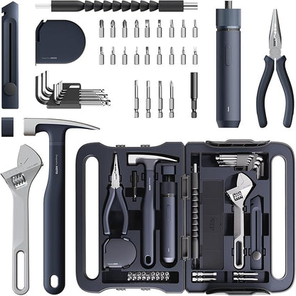 HOTO 40-Piece Tool Kit, Household Essentials Tool Set w/Smart Electric by HOTOTools
