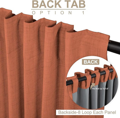 100% Blackout Shield Linen Blackout Curtains - Image 3