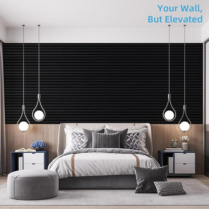 Art3d 4-Piece 94 x 12.6 Inch Acoustic Lightweight Slat Wall Panel - Image 3