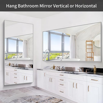 36x72inch Bathroom Mirror, Large Rectangular Wall Mirrors - Image 3