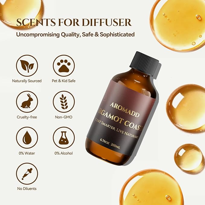 Bergamot Coastal Diffuser Oil Inspired by Luxury Hotel Scent 6.76 Fl Oz - Image 4