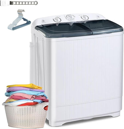 Portable 22 lbs Twin Tub Washing Machine by Erivess