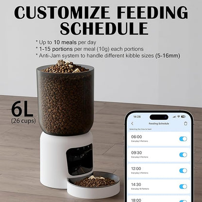 Automatic Cat Feeder with 2K Camera, 5G WiFi Smart Pet Food Dispenser - Image 2