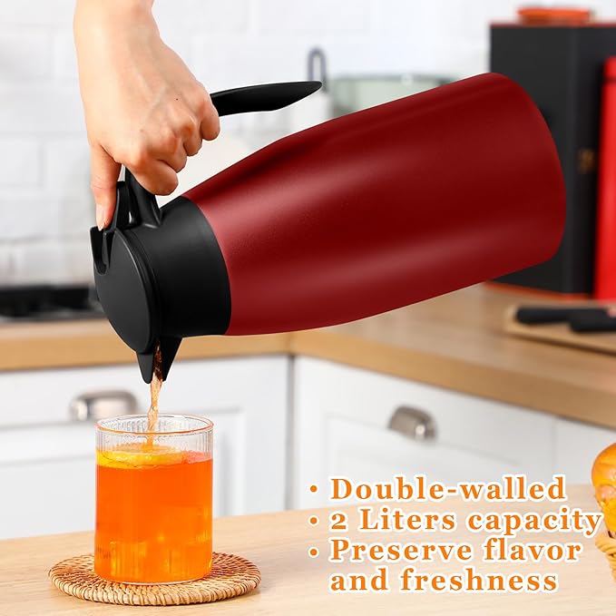 Norme 2 Pcs Thermal Coffee Carafe Insulated Stainless Steel Coffee Carafe - Image 4