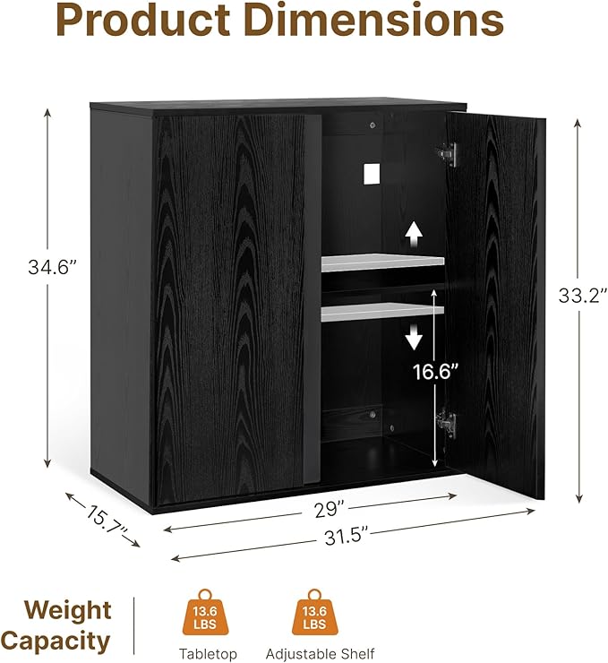 63" Sideboard Buffet Cabinet - Image 2