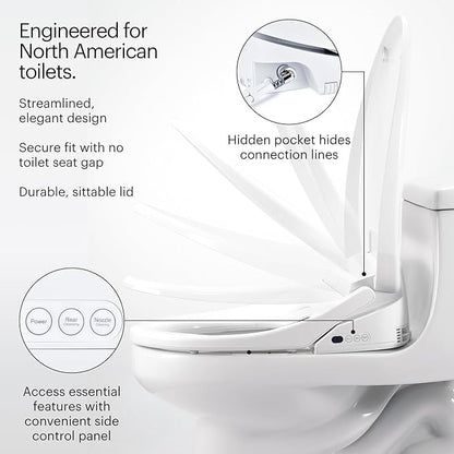 Brondell Bidet Toilet Seat S1400, Smart Toilet Seat, Dual Stainless-Steel - Image 3