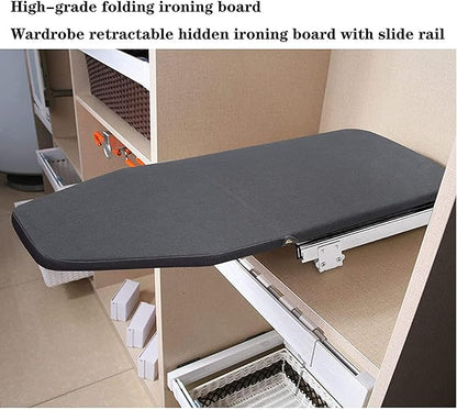 AKOZLIN Retractable Pull Out Ironing Board Closet Sliding Out Swivel Iron Board - Image 7