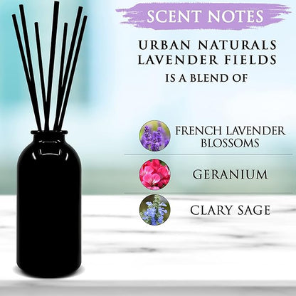 Urban Naturals Lavender Fields Oil Essential Oil Reed Diffuser Set - Image 2