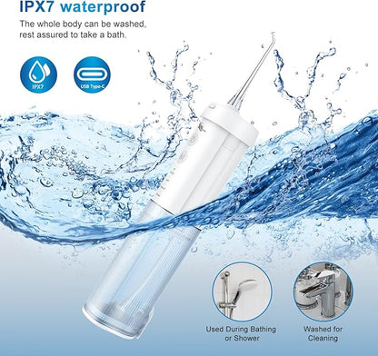 JNGOODS Mini Cordless Portable Water Flosser Oral Irrigator Water Teeth Cleaner - Image 6