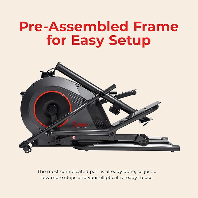 Sunny Health & Fitness Smart Upright Elliptical w/Pulse Sensor Built-in - Image 3