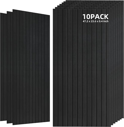 TO-TH Wood-Look Acoustic Wall Panels, 10 Pack 47.2” x 23.6” Sound Panels by TO-TH