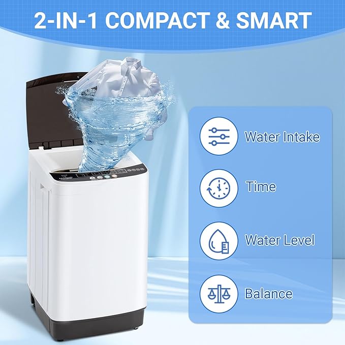 Compact Washer and Dryer Combo Set, 2.0 Cu.Ft Full-Automatic Washing Machine - Image 4