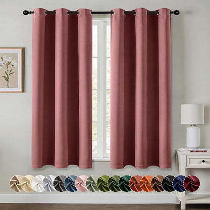 MIULEE Dusty Rose Blackout Curtains by MIULEE