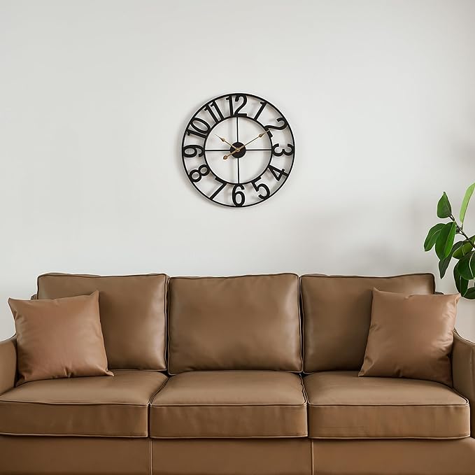Alarmore Wall Clocks for Living Room Decor, Large Wall Clock Silent Battery - Image 4