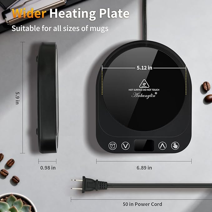 Smart Coffee Mug Warmer, 50W Fast Heating Coffee Warmer - Image 2