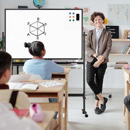 Dry Erase Whiteboard Easel on Wheels - Image 7