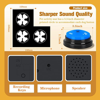 Dog Buttons for Communication Starter Pack 3 Dog Talking Button Set, 30s Voice - Image 5