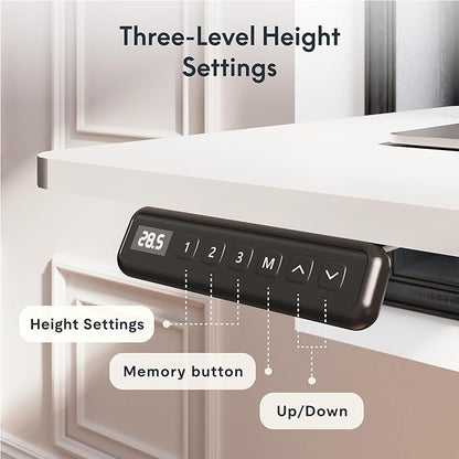 SANODESK 4-Leg L Shaped Standing Desk, Electric Height Adjustable Desk - Image 6