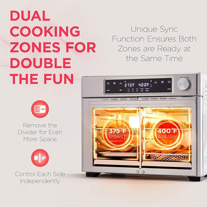 Ivation Dual Zone Air Fryer French Door Oven - Image 3