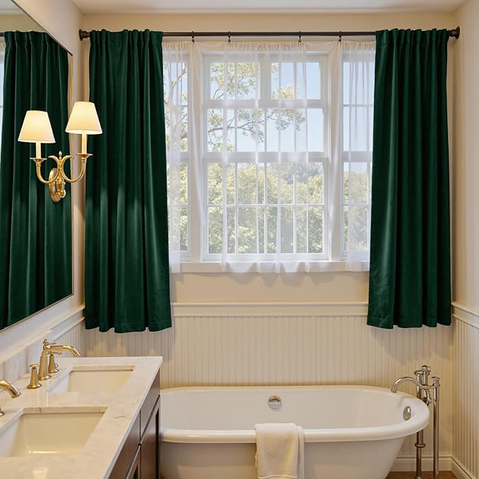 Lazzzy Velvet Blackout Curtains Thermal Insulated Room Window Drapes Super Soft - Image 6