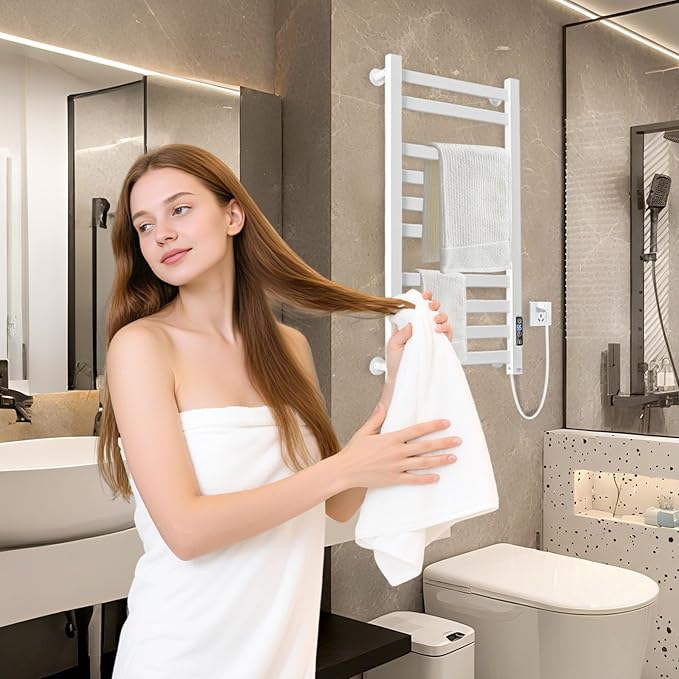 Heated Towel Rack for Bathroom Towel Warmer Racks Wall Mounted - Image 2