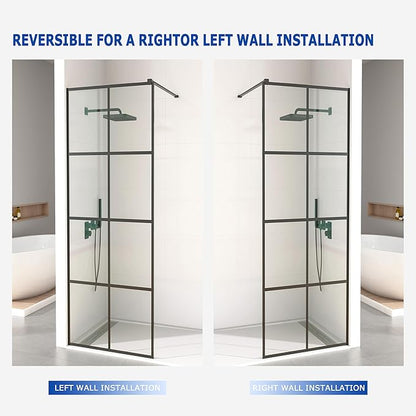 Mainzel 34" W x 76" H Fixed Shower Glass Panel, Frameless 3/8" ANSl Tempered - Image 4