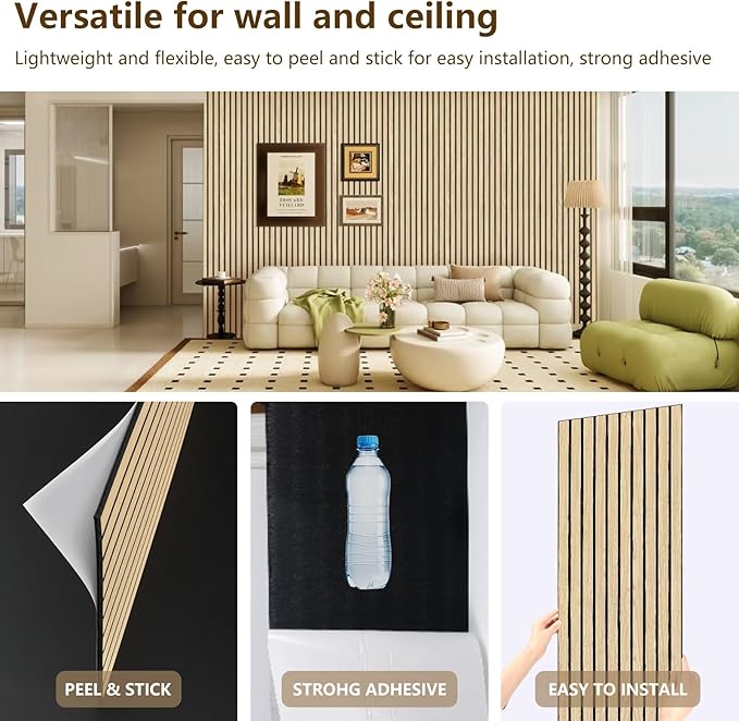 ARMURO Wood Slat Wall Panel 2 PCS - Image 2