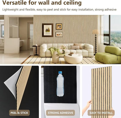 ARMURO Wood Slat Wall Panel 2 PCS - Image 2