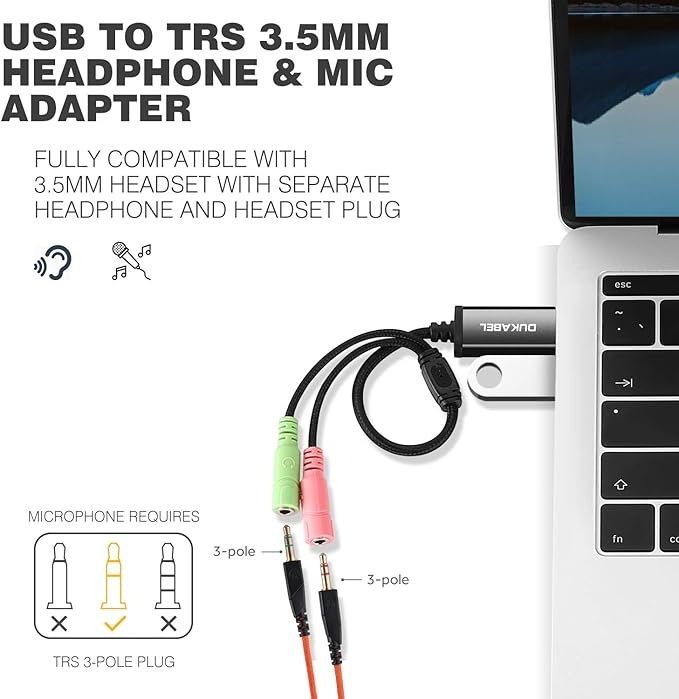 DuKabel USB to 3.5mm Jack TRS AUX Adapter - Image 3