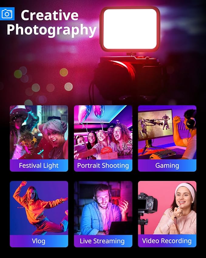 UBeesize 2-Pack RGB Photography Lighting, Studio Lights - Image 5