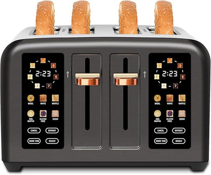 SEEDEEM Toaster 4 Slice, Stainless Steel, Touch Screen by SEEDEEM