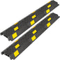 OranLite 6 Pack 2-Channel Rubber Cable Protector Ramp, Visible at Night by OranLite
