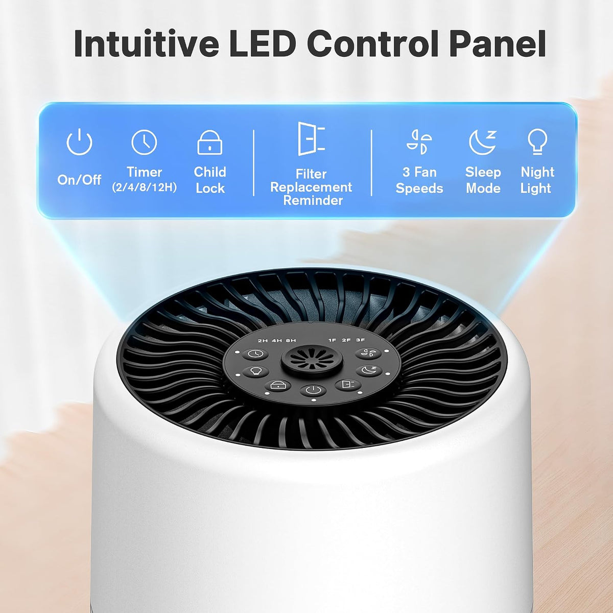 air purifiers for bedroom home, true hepa filter, package contents