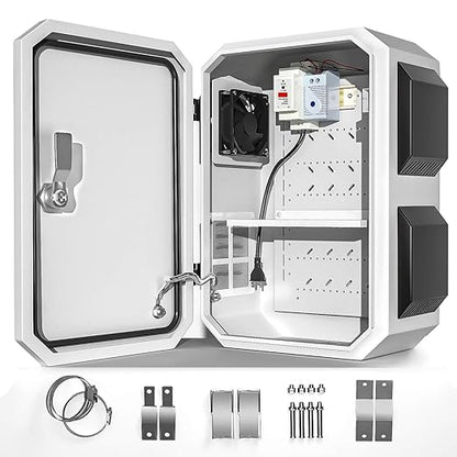 Outdoor Electrical Box with Thermostat and Fan, Cold-Rolled Steel Plate by Namunanee