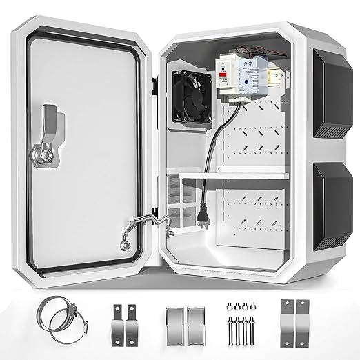 Outdoor Electrical Box with Thermostat and Fan, Cold-Rolled Steel Plate by Namunanee