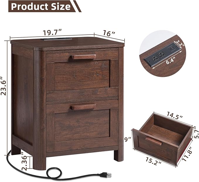 Joaxswe Farmhouse Nightstand - Image 2