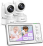 Blemil Baby Monitor with 2 Cameras and Audio, 4.3'' IPS Split-Screen Monitor by Blemil