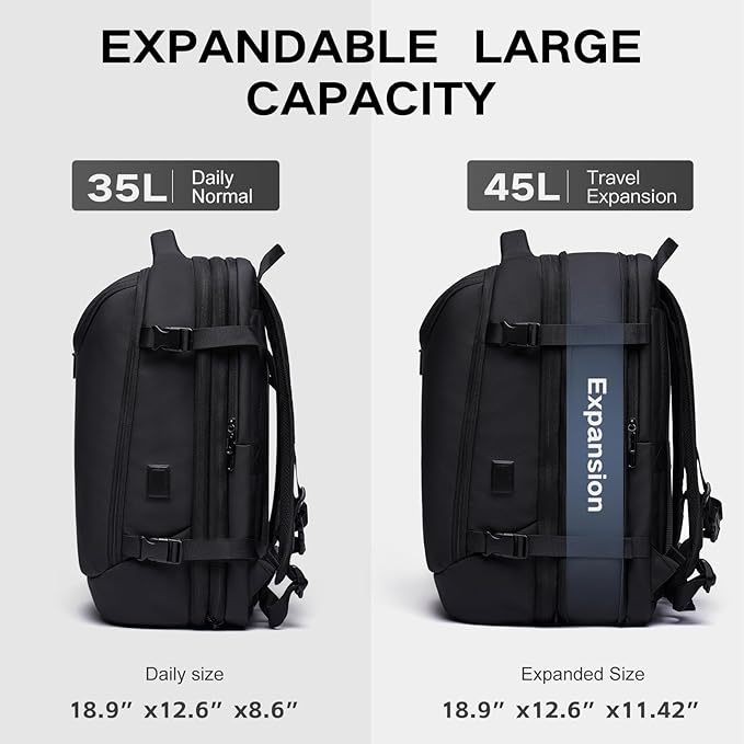 Vacuum Seal Travel Backpack 45L Expandable Air Compression System Water - Image 5