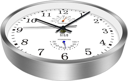 HITO 14 Inch Silent Wall Clock Battery Operated, Large Wall Clock - Image 2