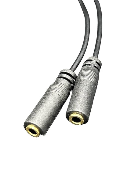 MasterStor Stereo Jack Splitter Cable3.5mm Male to 2 X Female Gold Plated - Image 2