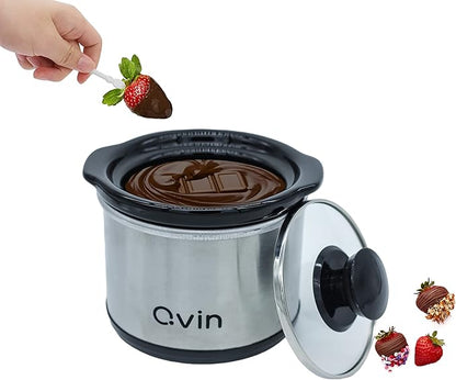 0.65-qt mini Round Slow Cooker, Fondue Melting Pot Warmer - Image 8