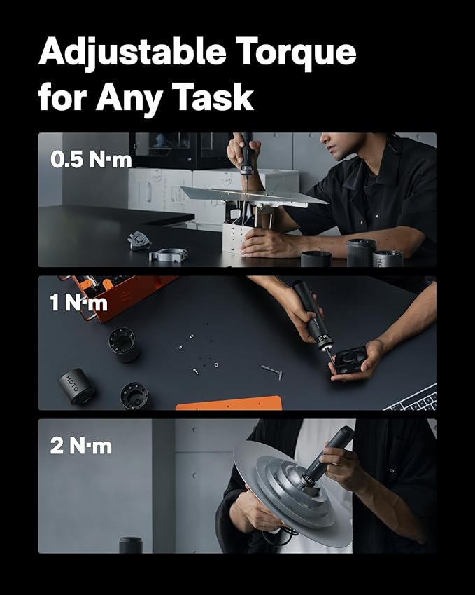HOTO PixelDrive Electric Screwdriver, Smart Display, 6 Torque Settings - Image 3