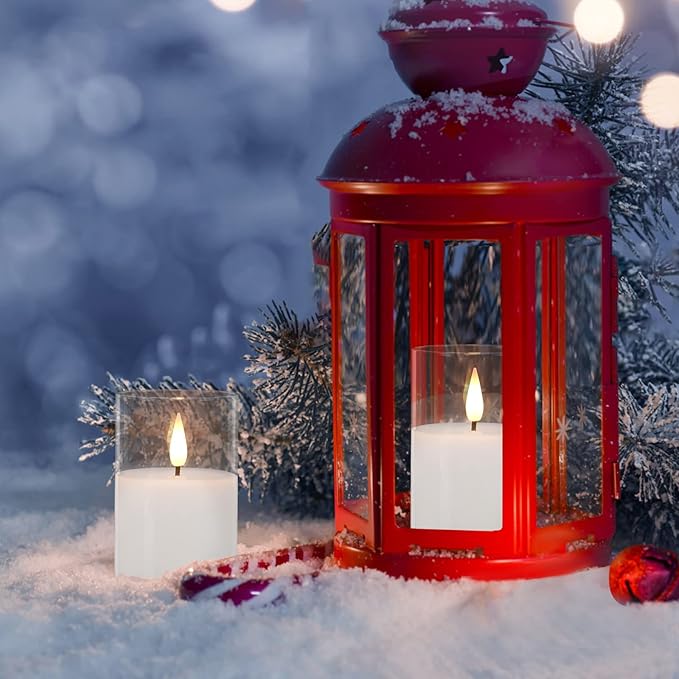 6Pack Glass Flickering Flameless Candles - Image 2