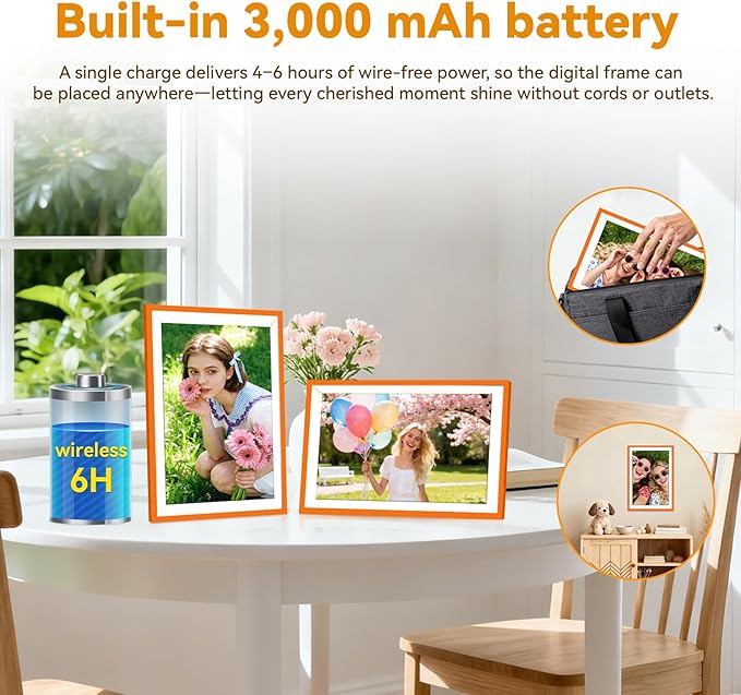 Battery Power Digital Photo Frame Electronic LED Screen Customizable - Image 3