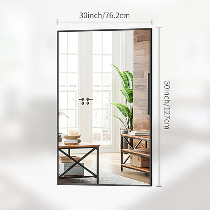Black Bathroom Mirror for Wall, 30x50 Inch Rectangle Mirrors - Image 5