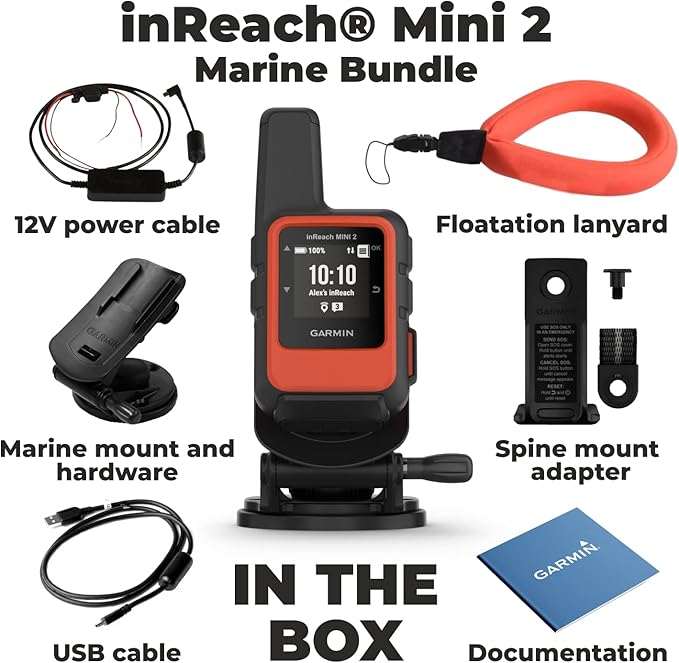 Wearable4U - Garmin inReach Mini 2 Marine Bundle, Compact Satellite Communicator - Image 6